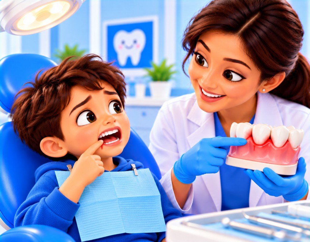 Illustrated educational graphic for “Gum Disease Symptoms”. Not a photograph of a patient.