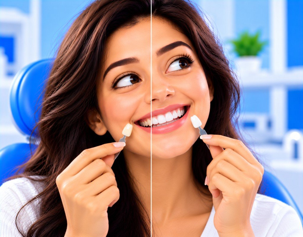Illustrated educational graphic for “Teeth Whitening Guide”. Not a photograph of a patient.