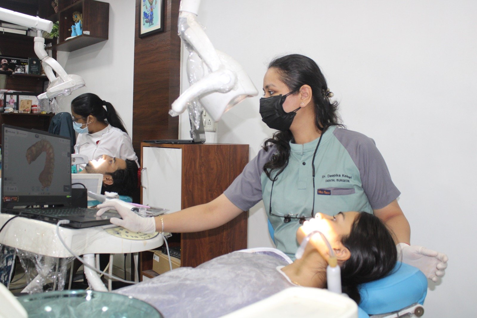 Cosmetic dentistry discussion at The Dental Hut in Airoli