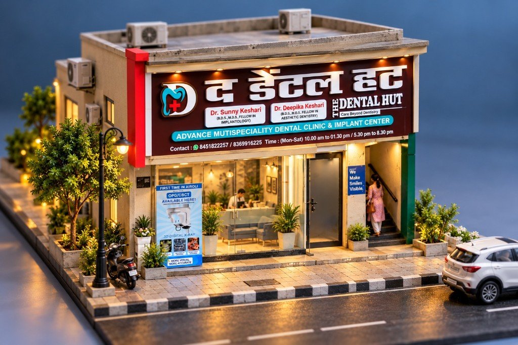 The Dental Hut clinic building in Sector 7, Airoli
